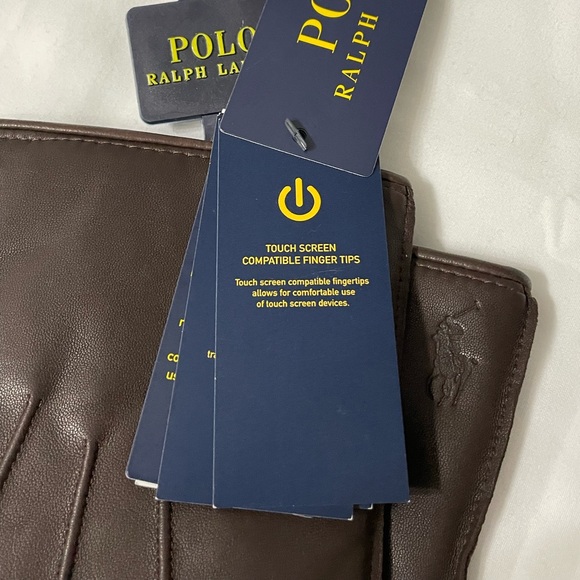 🆕 Polo Ralph Lauren Insulated Sheepskin Touch Screen Gloves. Dark Brown, Large - Picture 7 of 12